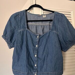 Levi's Blue Button-Down Blouse
